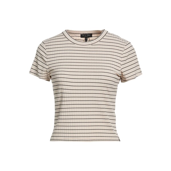 【送料無料】 ラグアンドボーン レディース Tシャツ トップス T-shirts Beige|asty