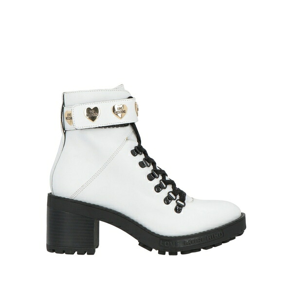 【貨物輸送無料】 モスキーノ レディース ブーツ シューズ Ankle boots White