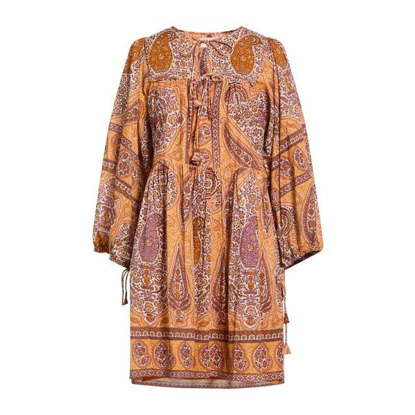 【送料無料】 アンティックバティック レディース ワンピース トップス Mini dresses Orange｜asty
