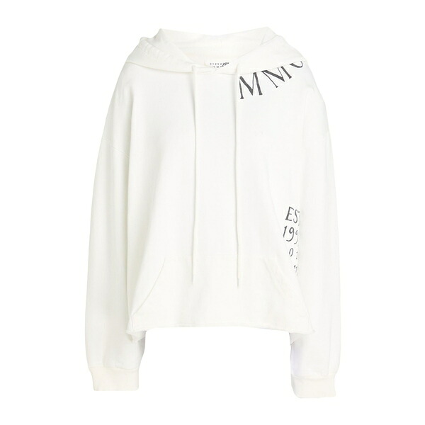 【貨物輸送無料】 マルタンマルジェラ レディース パーカー・スウェットシャツ アウター Sweatshirts White