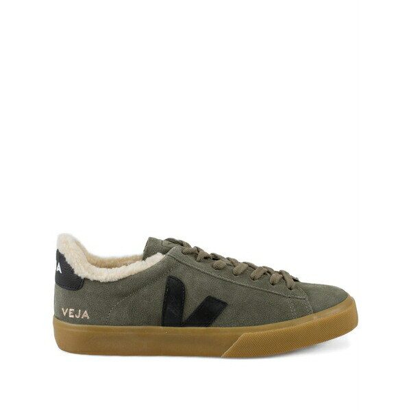 ヴェジャ レディース スニーカー シューズ Campo suede shearling sneakers Green｜asty