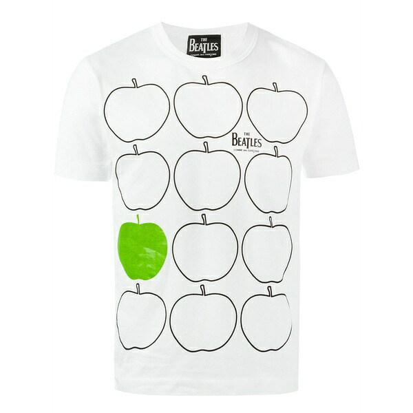 コムデギャルソン メンズ プルオーバー トップス \u0027apples\u0027 print t-shirt White