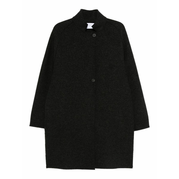 ハリスワーフロンドン レディース 厚地の外套 アウター Single-breasted wool coat Grey
