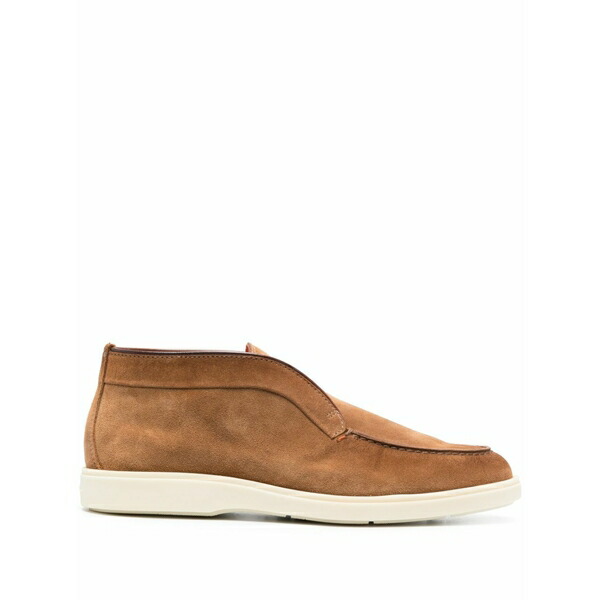 サントーニ メンズ ブーツ シューズ Slip-on suede boots Brown
