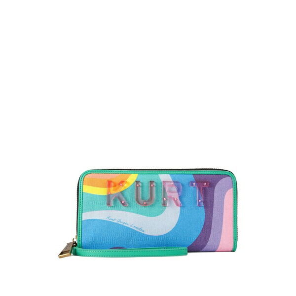 カートジェイガーロンドン レディース 紙入れ 付属品 Kurt zip-around wallet Blue