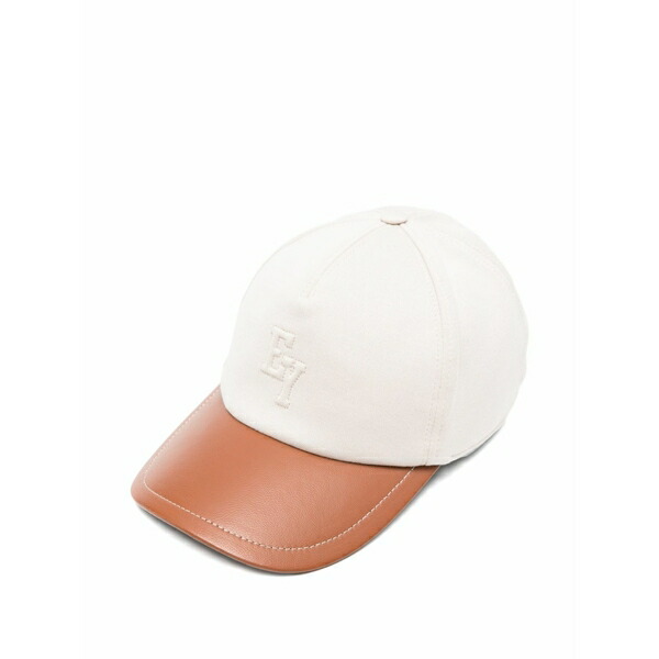 イレブンティ メンズ かぶり笠 佩び物 Initials two-tone baseball cap Neutrals