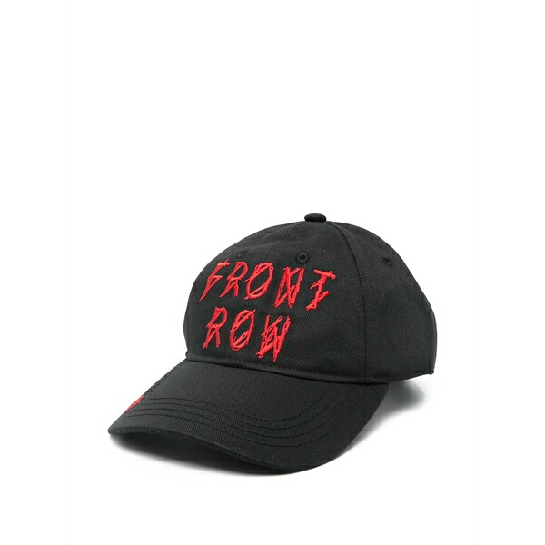 フォーティーフォー・レーベル・グループ メンズ 帽子 アクセサリー Embroidered-logo cap Black｜asty
