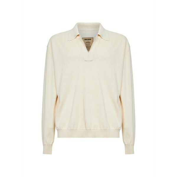 ユマ・ワン メンズ ポロシャツ トップス V-neck polo shirt Neutrals｜asty