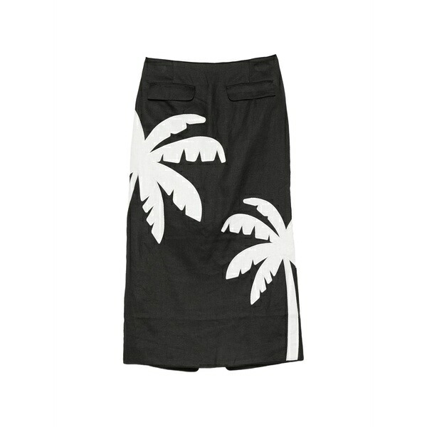 ファーム リオ レディース スカート ボトムス Palm-tree-print maxi skirt Black｜asty