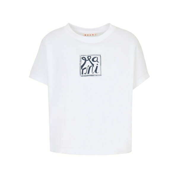 マルニ レディース Tシャツ トップス Logo-print t-shirt White｜asty