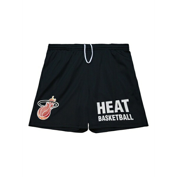 ミッチェル&ネス メンズ カジュアルパンツ ボトムス Miami heat gameday shorts Black｜asty