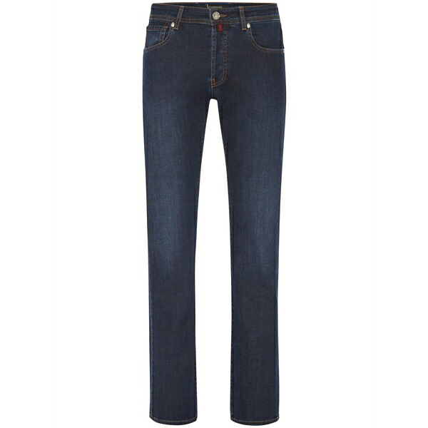 ビリオネア メンズ デニムパンツ ボトムス Logo-embroidered straight-leg jeans Blue｜asty