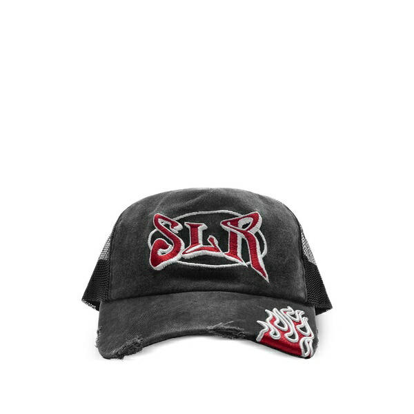 ナミアス メンズ 鳥打ち帽 付属物 Slr flame baseball cap Black