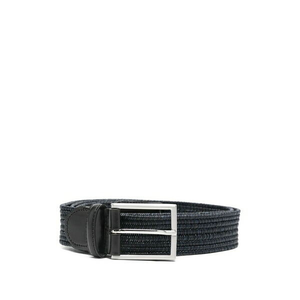 カナーリ メンズ 胴締め 付属品 Braided-design belt Blue バッグ・小物・ブランド雑貨-ベルト・サスペンダー