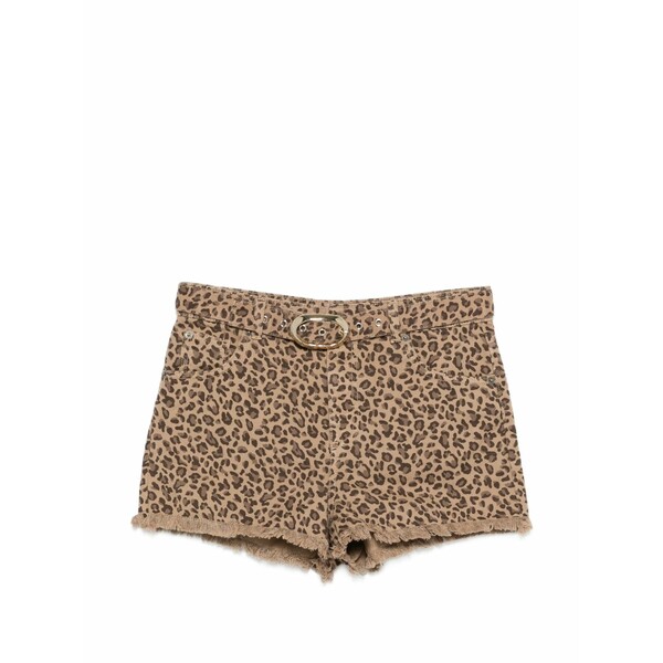 ツインセット レディース カジュアルパンツ ボトムス Leopard-pattern shorts Neutrals｜asty