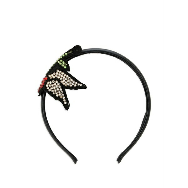 レッドヴァレンティノ レディース ヘアアクセサリー アクセサリー Flower embellished headband Black｜asty 21,360円