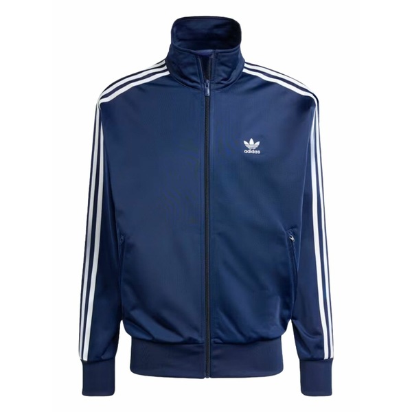 アディダス メンズ 上衣＆上衣 アウター Striped zip lightweight jacket Blue コート・ジャケット-メンズファッション