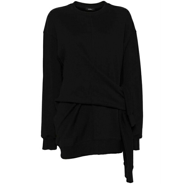 ゴエンジェイ レディース ニット&セーター アウター Knotted detail sweatshirt Black｜asty
