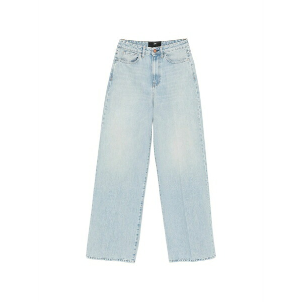 スリーバイワン レディース デニムパンツ ボトムス Flip denim jeans Blue|asty