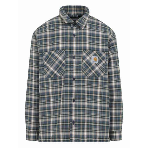 鉄道車両ハート形 メンズ プルオーバー トップス Checked pocketed shirt Neutrals