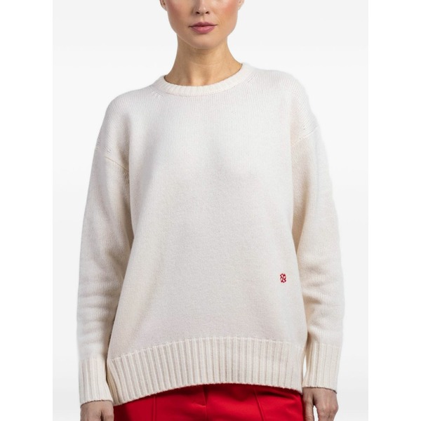 ドロシーシューマッハ レディース 編み物\u0026スウェーター アウター Detail-embroidered sweater Neutrals