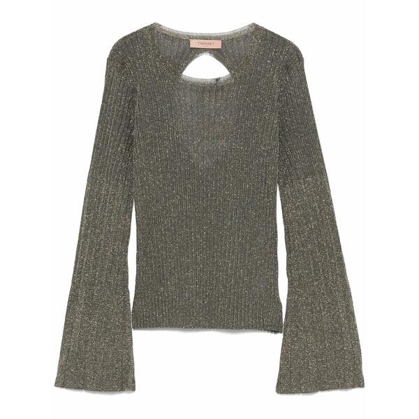 ツインセット レディース ニット&セーター アウター Lurex-detail sweater Black|asty