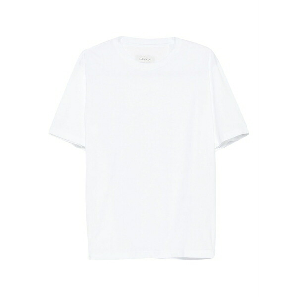 ランバン メンズ Tシャツ トップス Cotton t-shirt White｜asty