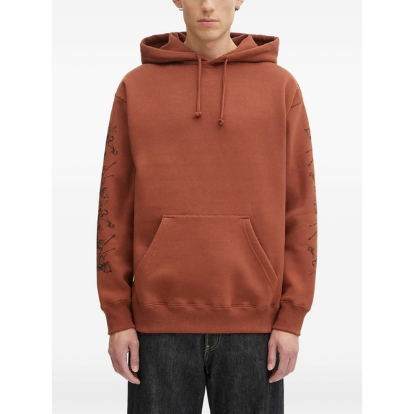 ファッキンオーサム メンズ パーカー・スウェットシャツ アウター Graphic-print hoodie Brown｜asty