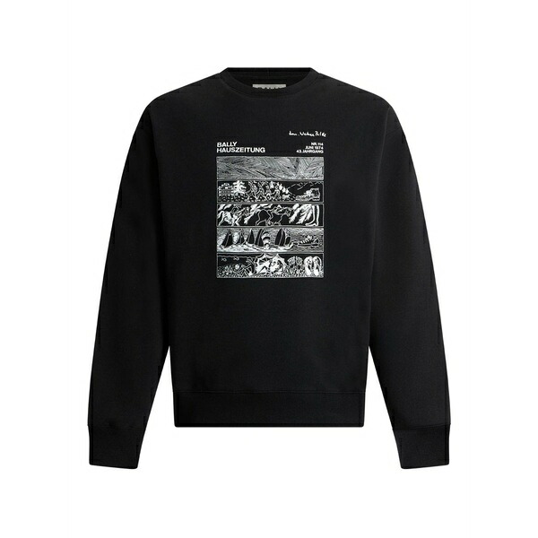 バリー メンズ パーカー・スウェットシャツ アウター Embroidered graphic sweatshirt Black｜asty 55,440円