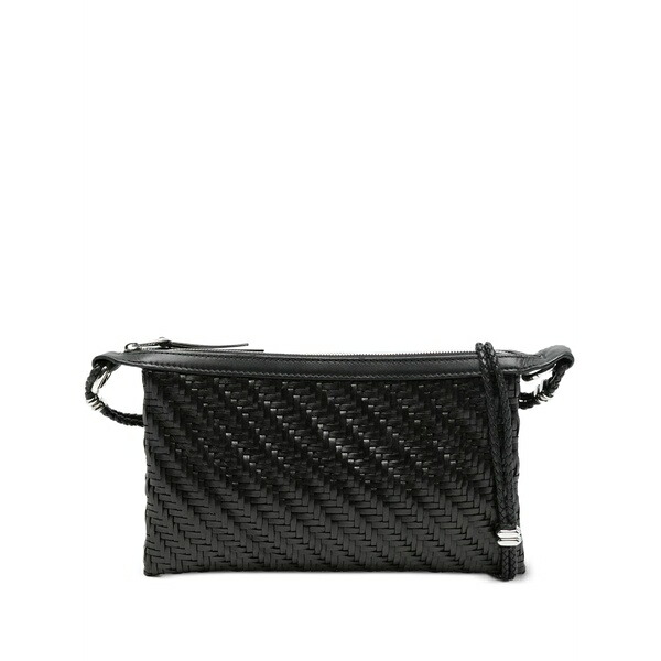 ベネデッタベルジッチーズ レディース ショルダーバッグ バッグ Braided crossbody bag Black｜asty