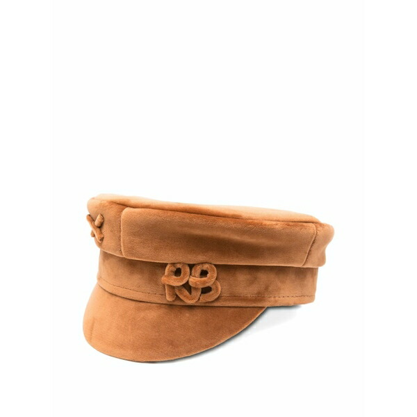 ラスランバジンスキー レディース 鳥打ち帽 付属物 Logo-detail beret Brown