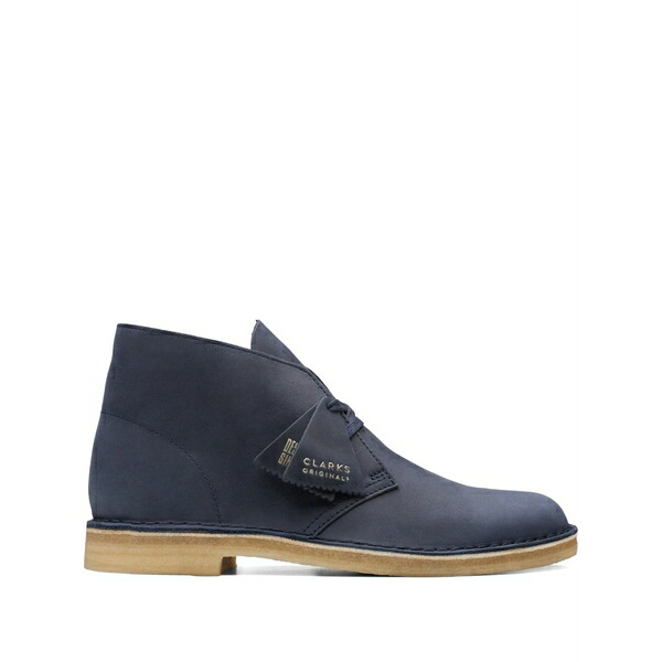 クラークス メンズ ブーツ シューズ Leather "navy" desert boots Blue｜asty 31,720円