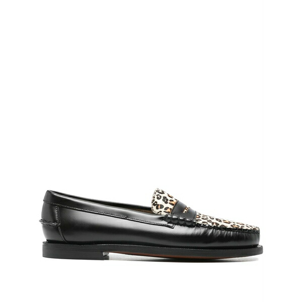 セバゴ メンズ スリッポン・ローファー シューズ Leopard-pattern loafers Black｜asty