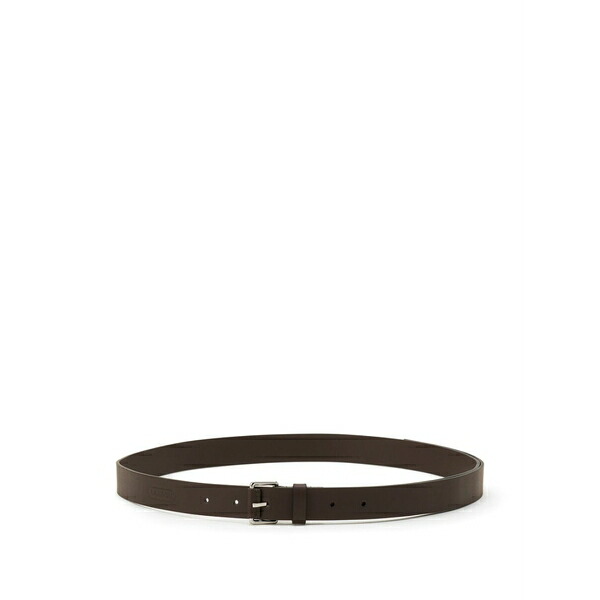 ランバン メンズ 三尺帯 付属物 Logo-debossed belt Brown