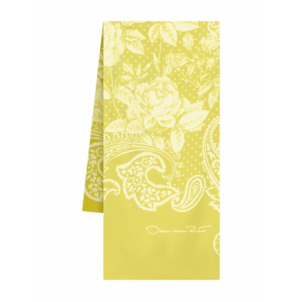 オスカー デ ラ レンタ レディース えり巻き・袈裟・えり巻き 付属物 Paisley-print silk scarf Yellow