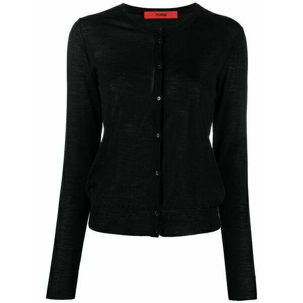 ロベルトコリーナ レディース ジレー アウター Round neck cardigan Black