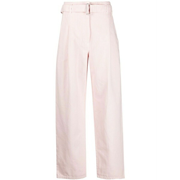 フィロソフィーデロレンゾセラフィーニ レディース カジュアルパンツ ボトムス Belted cotton gabardine trousers Pink｜asty