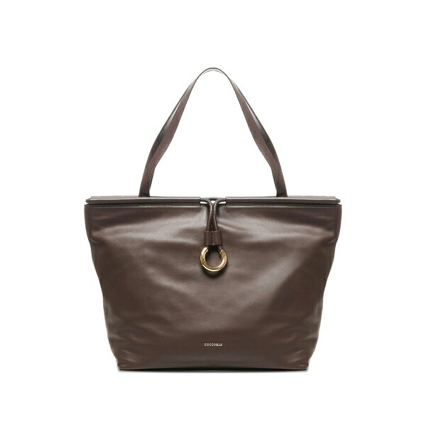 コチネレ レディース ショルダーバッグ 御徒面子 Ring-detail leather shoulder bag Brown