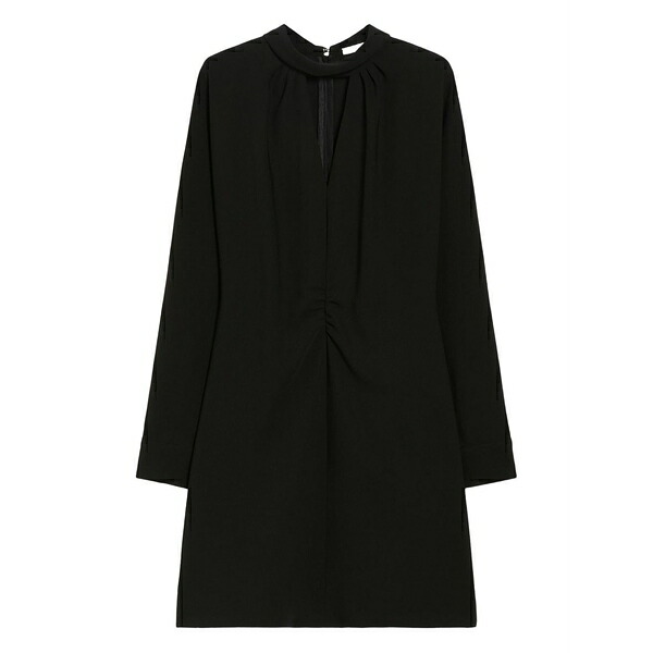 ペニーブラック レディース ワンピース トップス V-neck midi dress Black|asty