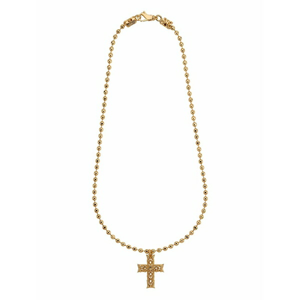エマニュエレ ビコッキ メンズ 首飾り・チョー鉄道車両 佩び物 Beaded notre-dame cross necklace Gold