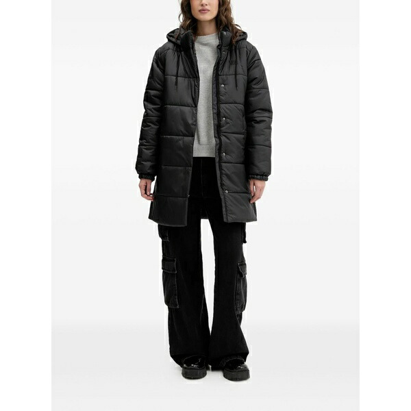 バンズ レディース 上衣＆上衣 アウター Hooded quilted puffer jacket Black