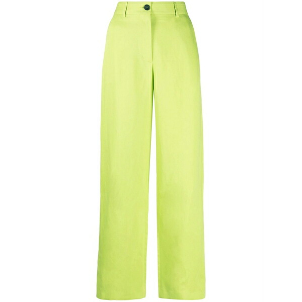 エムエスジイエム レディース カジュアルパンツ ボトムス High-waisted wide-leg trousers Green｜asty 44,720円