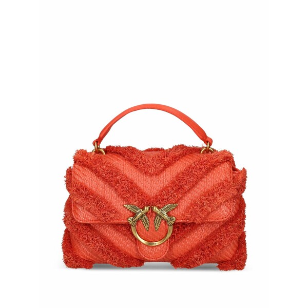 ピンコ レディース ショルダーバッグ 御徒面子 Fringed-chevron shoulder bag Red