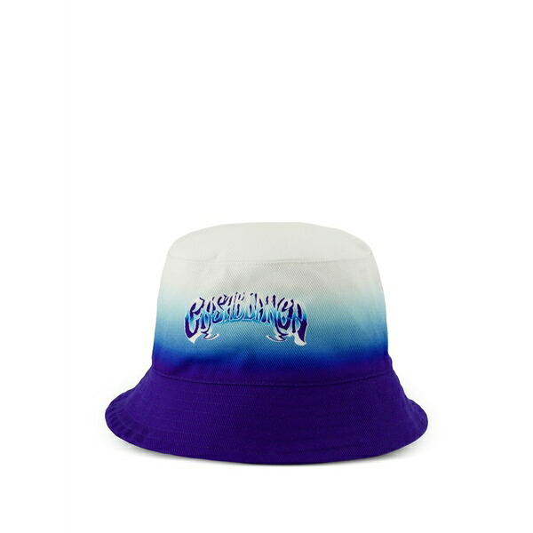カサブランカ メンズ 帽子 アクセサリー Blue fade bucket hat Blue