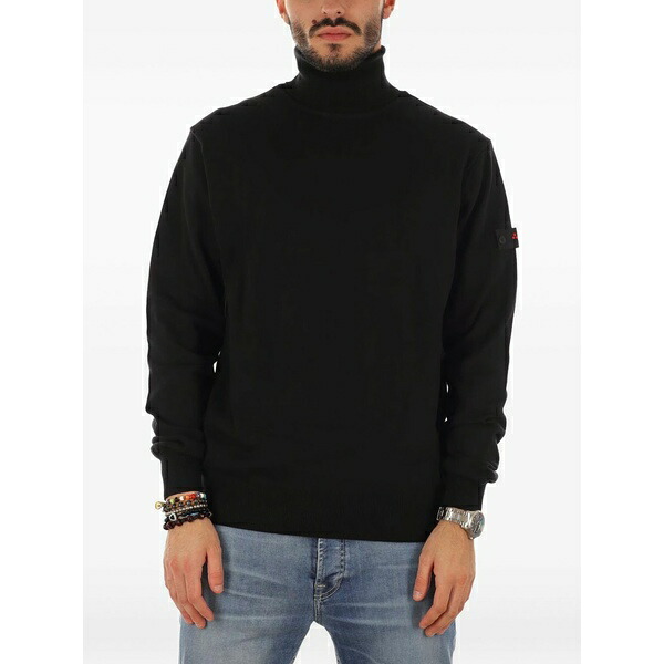 ピューテリー メンズ 編み物\u0026プルオーバー アウター Turtleneck sweater Black