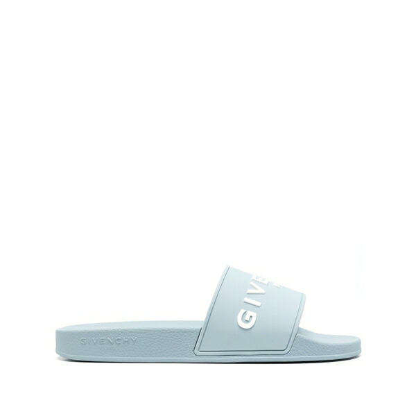 ジバンシー メンズ サンダル シューズ Logo-embossed slides Blue｜asty