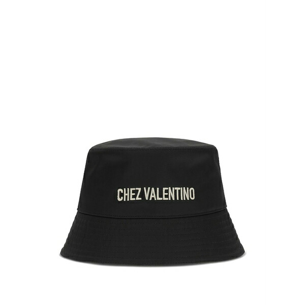 ヴァレンティノ ガラヴァーニ メンズ かぶり笠 佩び物 Chez logo bucket hat Black