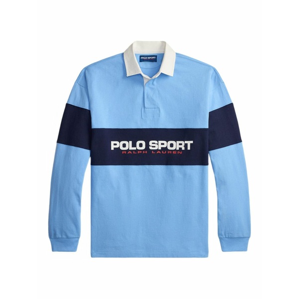 ラルフローレン メンズ パーカー・スウェットシャツ アウター Colourblock rugby sweater Blue