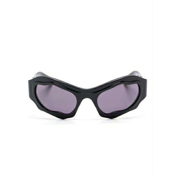 クボラウム メンズ サングラス・アイウェア アクセサリー Oversize-frame sunglasses Black|asty