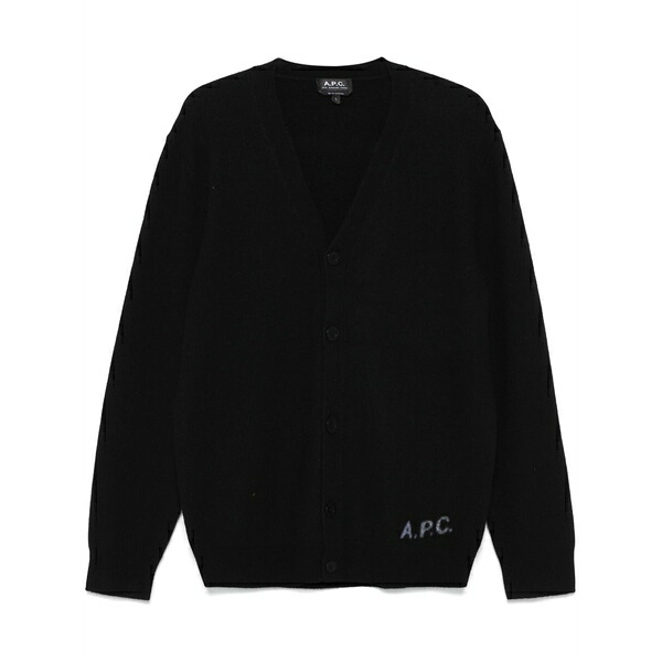 アーペーセー メンズ カーディガン アウター Kenny cardigan Black|asty